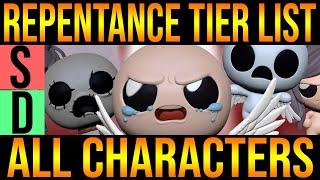 ALL REPENTANCE CHARACTERS TIER LIST  The Binding Of Isaac Repentance [upl. by Gates186]