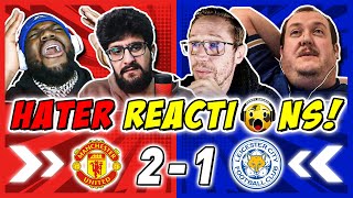 MAN UTD RIVALS amp HATERS GUTTED 🤣 REACTION TO MAN UTD 21 LEICESTER CITY  FA CUP FAN REACTIONS [upl. by Egide]