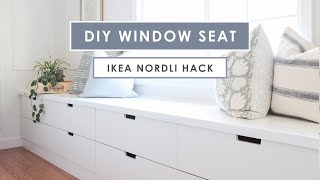 DIY Window Seat with Ikea Nordli Hack [upl. by Elset]