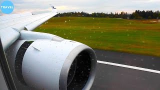 FINNAIR A350900XWB REVERSE THRUST View Landing  Water Canon Salute in Gothenburg [upl. by Ailimaj]