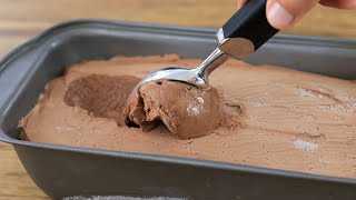 Homemade Chocolate Ice Cream Recipe Only 3ingredients [upl. by Pincas]