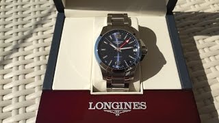 Longines Conquest GMT Blue Dial Full Review [upl. by Kciredorb]