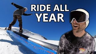 Snowboarding All Year Round in Zermatt Switzerland [upl. by Nahsor372]