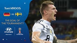 Toni KROOS freekick vs Sweden  2018 FIFA World Cup  Hyundai Goal of the Tournament Nominee [upl. by Bogey]