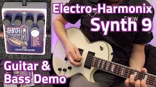 Electro Harmonix Synth 9 Pedal  Guitar amp Bass Demo [upl. by Adalie]