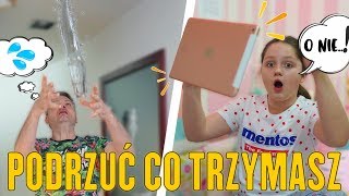 PODRZUĆ CO TRZYMASZ W RĘKACH CHALLENGE 😱 CZY ROZWALIŁAM IPADA ❗❓ [upl. by Linzer]