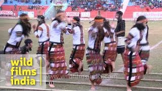 Cheraw dance of Mizoram performed in Delhi [upl. by Mannuela]