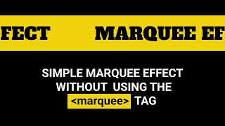 Marquee Effect in HTML and CSS [upl. by Sarad]