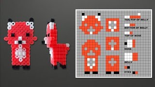 How To Make A Cute 3D Perler Bead Fox [upl. by Efi]