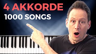 4 einfache Akkorde lernen  tausende Songs spielen [upl. by Drobman483]