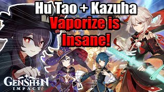 Hu Tao amp Kazuha Vaporize is INCREDIBLE Team Guide Weapons Artifacts and showcase  Genshin Impact [upl. by Zosi812]