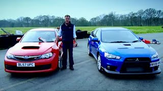 Mitsubishi Evo vs Subaru Impreza HQ  Top Gear [upl. by Wier507]