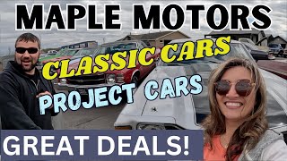 MAPLE MOTORS CLASSIC CARS RESTORATION PROJECTS FOR SALE [upl. by Lyrahs]