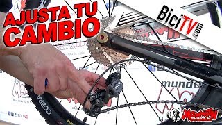 Cómo ajustar un cambio trasero de bicicleta [upl. by Maillij456]