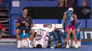 Novak Djokovic and Ana Ivanovic do Gangnam Style  Hyundai Hopman Cup 2013 [upl. by Neik]