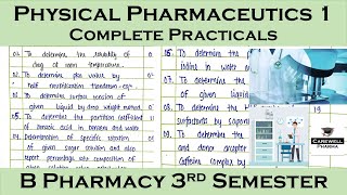 physical pharmaceutics 1 practical  b pharmacy 3rd sem physical pharmaceutics  Carewell Pharma [upl. by Civ]