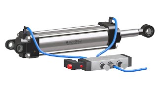 Pneumatic Cylinder Working explained Animation [upl. by Anitsuga]