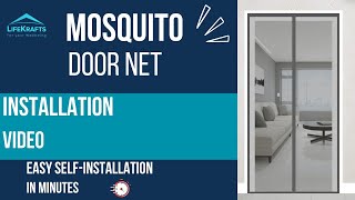 How to install magnetic mosquito door net  DIY  LifeKrafts magnetic mosquito screen [upl. by Balf767]