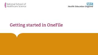 Getting started in OneFile [upl. by Herzel]