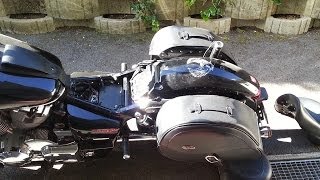 Honda Shadow VT750 battery change [upl. by Aisor11]