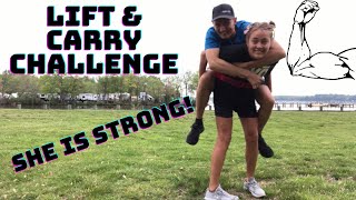 Lift amp Carry Challenge With Strong Tall Girl [upl. by Treva]