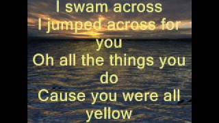 ColdplayYellowLyrics [upl. by Mansoor844]