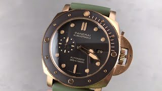 Panerai Luminor Submersible 1950 Bronzo PAM 968 Panerai Watch Review [upl. by Aymahs]