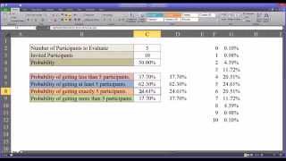 Binomial Distribution Function in Excel [upl. by Yraht]