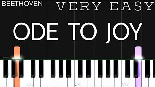 Beethoven  Ode To Joy  VERY EASY Piano Tutorial [upl. by Omrellug492]