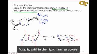 Evaluating Relative Stability of Chair Conformers [upl. by Yates]