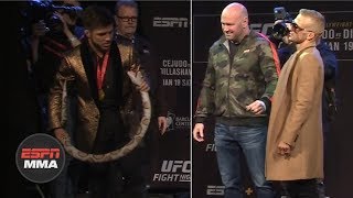 FULL TJ Dillashaw vs Henry Cejudo UFC Fight Night Brooklyn Press Conference  ESPN MMA [upl. by Nyved611]