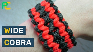 How to make the Double Wide Cobra Paracord Survival Bracelet [upl. by Nathanael]