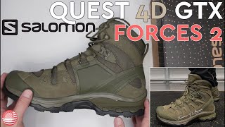 Salomon Quest 4D GTX Forces Review Salomon Tactical Boots Review [upl. by Ecnahoy]