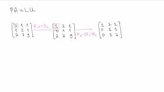 The PA  LU factorization with row exchanges [upl. by Waverly]