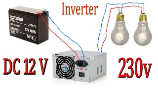 Make a Simple 12v DC to 230v AC Inverter 300W 500W Full Tutorial  DIY Inverter From PC Power Supply [upl. by Inaffets]