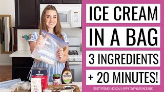 Ice Cream in a Bag  3 Ingredients [upl. by Grannie]