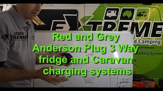 Red and Grey Anderson Plug 3 Way fridge and Caravan charging systems [upl. by Nafis462]