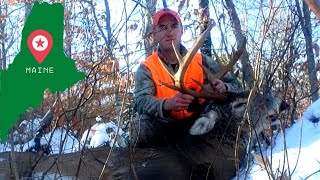 TRACKING BIG WOODS BUCKS IN THE SNOW Northern Maine Deer Hunting [upl. by Ludovico]