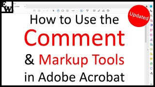 How to Use the Comment and Markup Tools in Adobe Acrobat [upl. by Gulgee]