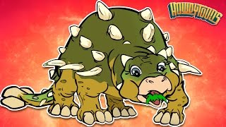 Ankylosaurus Song SingAlong  Dinosaur songs from Dinostory by Howdytoons [upl. by Anelim]