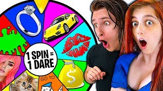 Spinning a Wheel amp Doing Whatever it Lands on Challenge w Girlfriend [upl. by Adlez]