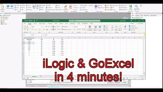 iLogic For Beginners 2 Introduction to GoExcel [upl. by Mesics]