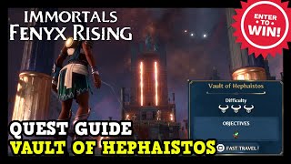 Immortals Fenyx Rising Vault of Hephaistos Guide  Dark Arts Quest Guide Hephaistoss Essence [upl. by Anelleh]