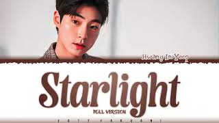 HWANG IN YEOP  STARLIGHT FULL VERSION Lyrics Color CodedHanRomEng [upl. by Marnie]