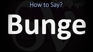 How to Pronounce Bunge CORRECTLY [upl. by Niret]