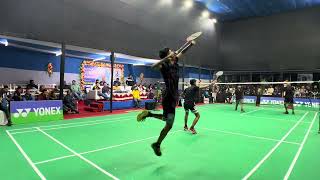 Men’s Doubles Badminton Match shuttlershubho badmintontrickshots outdoorbadmintonmatch [upl. by Yulma]