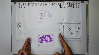 Manual PCB Designing Part 1 Assembling 12V Regulated Power Supply [upl. by Dido92]