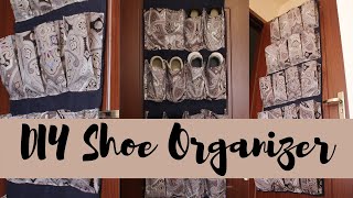 DIY how to sew a hanging shoe organizer  fabric storage subscribe please🙏 [upl. by Nebur]