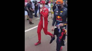 Max Verstappen and Charles Leclerc together after qualifying in Monaco [upl. by Nynnahs]