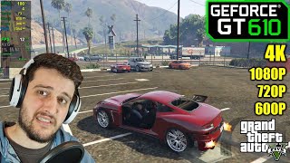 GT 610  GTA 5  1080p 720p 800x600 and 4K [upl. by Oirromed]